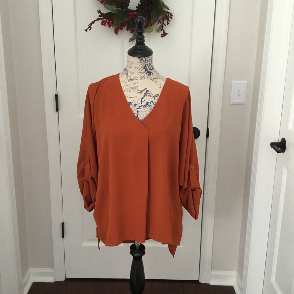RUSTIC ORANGE BLOUSE